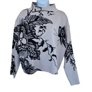 Maeve X-Small Floral Print Sweater By Anthropologie cottagecore boho warm soft